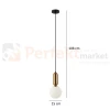 Lampa wisząca ALDEVA mosiądz kula 15 cm szklana PND-02340-1S-BRO Italux wymiary perfektmarket.webp