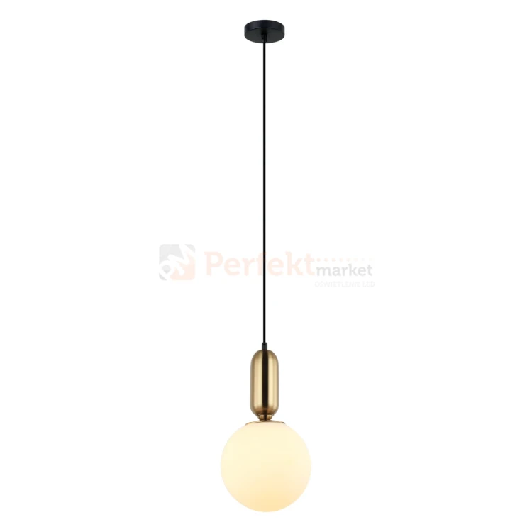 Lampa wisząca ALDEVA mosiądz kula 20 cm szklana PND-02340-1M-BRO Italux 1 perfektmarket.webp