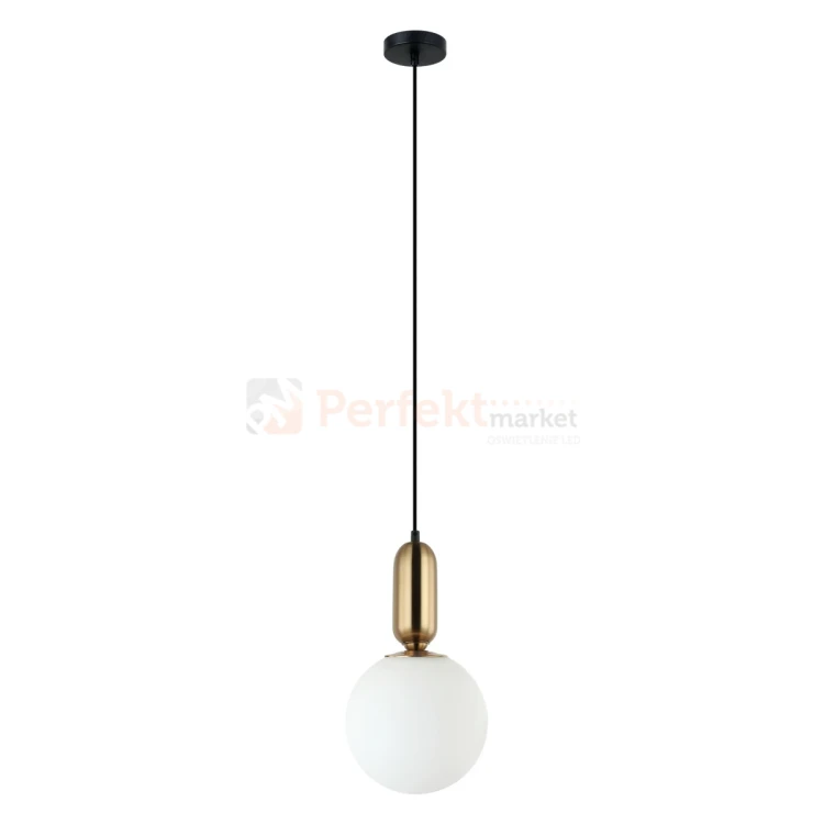 Lampa wisząca ALDEVA mosiądz kula 20 cm szklana PND-02340-1M-BRO Italux perfektmarket.webp