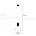 Lampa wisząca ALDEVA mosiądz kula 20 cm szklana PND-02340-1M-BRO Italux wymiary perfektmarket.webp