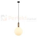 Lampa wisząca ALDEVA kula 30 cm szklana  czarna mosiądz PND-02340-1L-BRO Italux 1 perfektmarket.webp