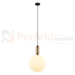Lampa wisząca ALDEVA kula 30 cm szklana  czarna mosiądz PND-02340-1L-BRO Italux 1 perfektmarket.webp
