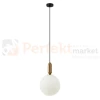 Lampa wisząca ALDEVA kula 30 cm szklana  czarna mosiądz PND-02340-1L-BRO Italux perfektmarket.webp