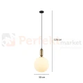 Lampa wisząca ALDEVA kula 30 cm szklana czarna mosiądz PND-02340-1L-BRO Italux wymiary perfektmarket.webp