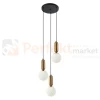 Lampa wisząca ALDEVA szklane kule czarna mosiądz PND-02340-3S-BRO Italux perfektmarket.webp