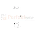 Lampa wisząca LE44659 IBAGUE szklana kula beton G9 Luces Exclusivas Nova Luce ZERO 9577017 wymiary perfektmarket.webp