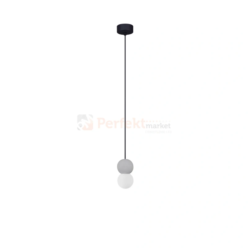 Lampa wisząca LE44659 IBAGUE szklana kula beton G9 Luces Exclusivas Nova Luce ZERO 9577017 wymiary perfektmarket.webp