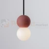 Lampa wisząca LE44661 IBAGUE szklana kula beton czerwony G9 Luces Exclusivas Nova Luce ZERO 9577019 1 perfektmarket.webp