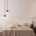Lampa wisząca LE44661 IBAGUE szklana kula beton czerwony G9 Luces Exclusivas Nova Luce ZERO 9577019 2 perfektmarket.webp