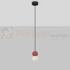 Lampa wisząca LE44661 IBAGUE szklana kula beton czerwony G9 Luces Exclusivas Nova Luce ZERO 9577019 4 perfektmarket.webp