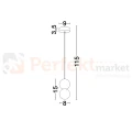Lampa wisząca LE44661 IBAGUE szklana kula beton czerwony G9 Luces Exclusivas Nova Luce ZERO 9577019 wymiary perfektmarket.webp