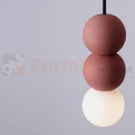 Lampa wisząca LE44664 IBAGUE szklana kula czerwony beton G9 Luces Exclusivas Nova Luce XERO 9577022 1 perfektmarket.webp
