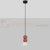 Lampa wisząca LE44664 IBAGUE szklana kula czerwony beton G9 Luces Exclusivas Nova Luce XERO 9577022 3 perfektmarket.webp
