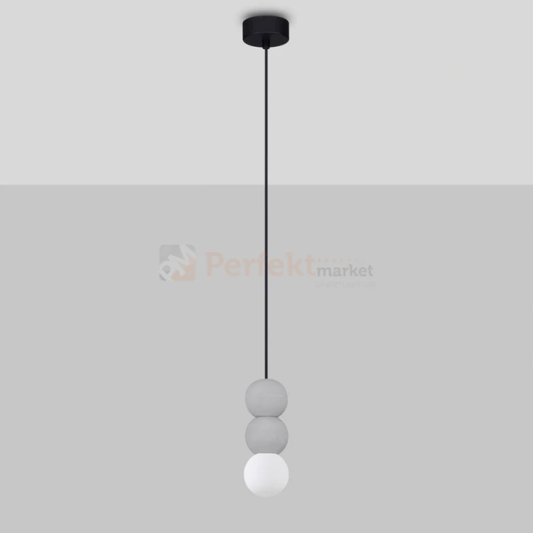 Lampa wisząca LE44663 IBAGUE szklana kula beton surowy G9 Luces Exclusivas Nova Luce ZERO 9577021 2 perfektmarket.webp