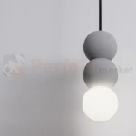Lampa wisząca LE44663 IBAGUE szklana kula beton surowy G9 Luces Exclusivas Nova Luce ZERO 9577021 perfektmarket.webp