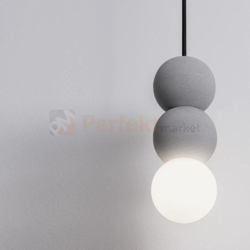 Lampa wisząca LE44663 IBAGUE szklana kula beton surowy G9 Luces Exclusivas Nova Luce ZERO 9577021 perfektmarket.webp