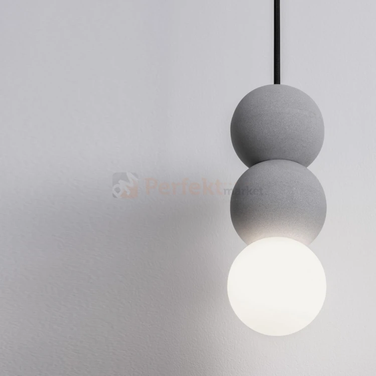 Lampa wisząca LE44663 IBAGUE szklana kula beton surowy G9 Luces Exclusivas Nova Luce ZERO 9577021 perfektmarket.webp