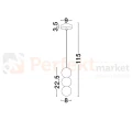 Lampa wisząca LE44663 IBAGUE szklana kula beton surowy G9 Luces Exclusivas Nova Luce ZERO 9577021 wymiary perfektmarket.webp