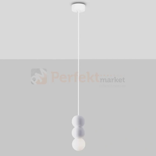Lampa wisząca LE44662 IBAGUE szklana kula beton biały G9 Luces Exclusivas Nova Luce ZERO 9577020 1 perfektmarket.webp