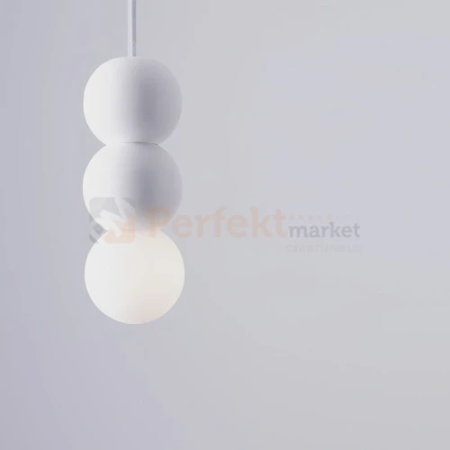Lampa wisząca LE44662 IBAGUE szklana kula beton biały G9 Luces Exclusivas Nova Luce ZERO 9577020 2 perfektmarket.webp