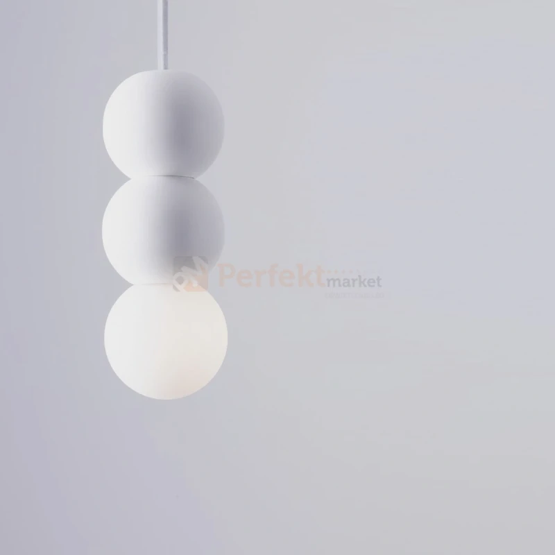 Lampa wisząca LE44662 IBAGUE szklana kula beton biały G9 Luces Exclusivas Nova Luce ZERO 9577020 wymiary perfektmarket.webp