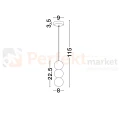 Lampa wisząca LE44662 IBAGUE szklana kula beton biały G9 Luces Exclusivas Nova Luce ZERO 9577020 wymiary perfektmarket.webp