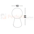 Lampa stołowa IBAGUE biała kula beton LE42064 Luces Exclusivas Nova Luce ZERO 9577010 wymiary perfektmarket.webp
