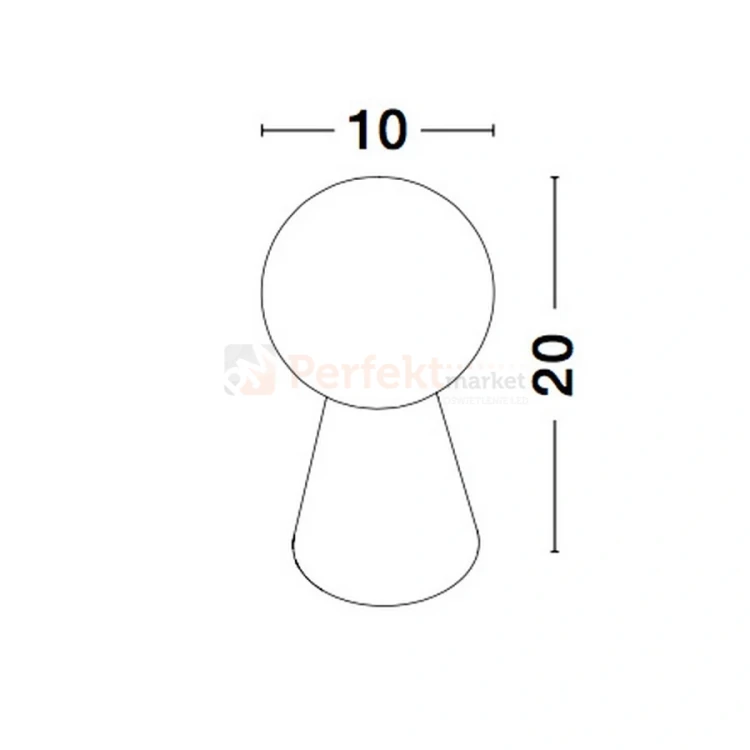 Lampa stołowa IBAGUE biała kula beton LE42064 Luces Exclusivas Nova Luce ZERO 9577010 wymiary perfektmarket.webp