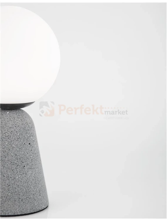 Lampa stołowa IBAGUE biała kula beton LE42064 Luces Exclusivas Nova Luce ZERO 9577010 4 perfektmarket.webp