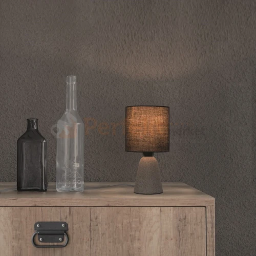 Lampa stołowa IBAGUE betonowa czarny klosz LE42967  Luces Exclusivas Nova Luce ZERO 9577161 aranż perfektmarket.webp