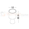 Lampa stołowa IBAGUE betonowa czarny klosz LE42967  Luces Exclusivas Nova Luce ZERO 9577161 wymiar perfektmarket.webp