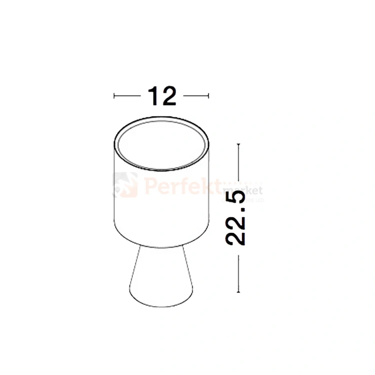 Lampa stołowa IBAGUE betonowa czarny klosz LE42967  Luces Exclusivas Nova Luce ZERO 9577161 wymiar perfektmarket.webp