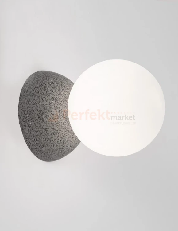 Lampa ścienna kinkiet betonowy IBAGUE szklana kula LE42060 Luces Exclusivas Nova Luce Zero 9577012 2 perfektmarket.webp