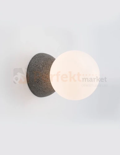 Lampa ścienna kinkiet betonowy IBAGUE szklana kula LE42060 Luces Exclusivas Nova Luce Zero 9577012 5 perfektmarket.webp