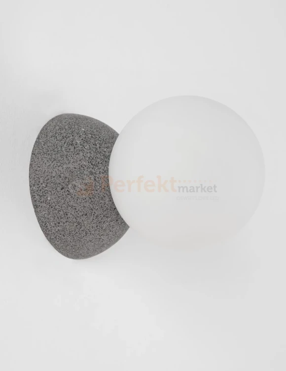 Lampa ścienna kinkiet betonowy IBAGUE szklana kula LE42060 Luces Exclusivas Nova Luce Zero 9577012 6 perfektmarket.webp
