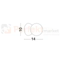 Lampa ścienna kinkiet betonowy IBAGUE szklana kula LE42060 Luces Exclusivas Nova Luce Zero 9577012 wymiar perfektmarket.webp