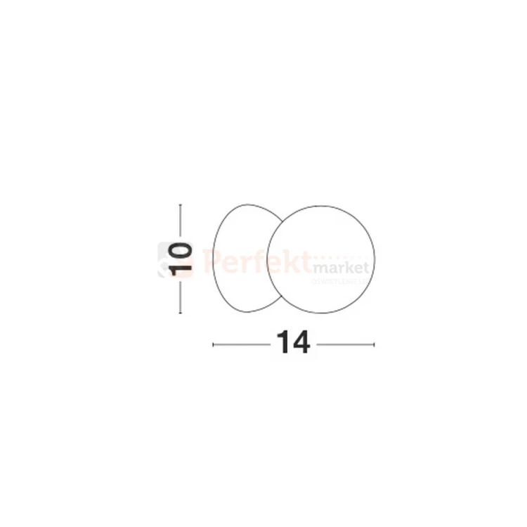 Lampa ścienna kinkiet betonowy IBAGUE szklana kula LE42060 Luces Exclusivas Nova Luce Zero 9577012 wymiar perfektmarket.webp