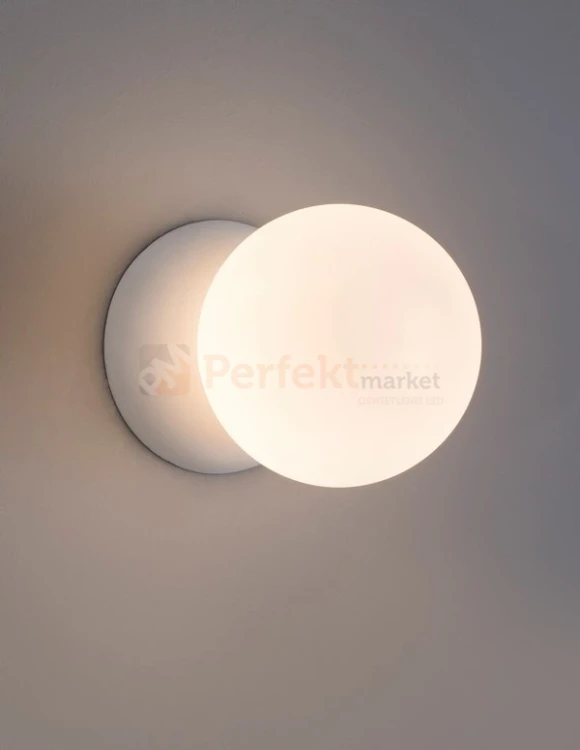 Lampa ścienna kinkiet betonowy biały IBAGUE szklana kula LE42061 Luces Exclusivas Nova LUCE ZERO 9577013 2 perfektmarket.webp