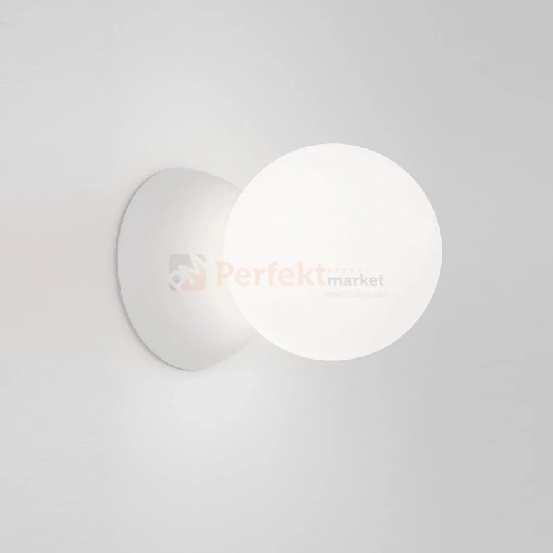 Lampa ścienna kinkiet betonowy biały IBAGUE szklana kula LE42061 Luces Exclusivas Nova LUCE ZERO 9577013 wymiary perfektmarket.webp