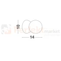Lampa ścienna kinkiet betonowy biały IBAGUE szklana kula LE42061 Luces Exclusivas Nova LUCE ZERO 9577013 wymiary perfektmarket.webp
