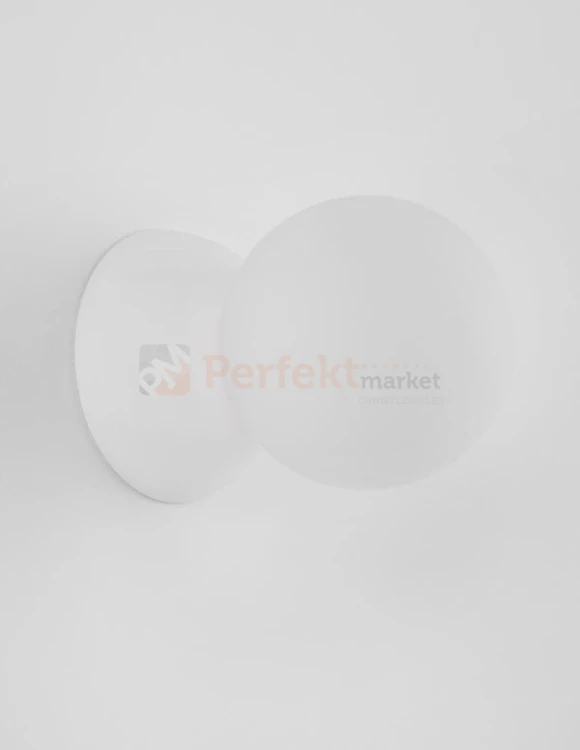 Lampa ścienna kinkiet betonowy biały IBAGUE szklana kula LE42061 Luces Exclusivas Nova LUCE ZERO 95770135 perfektmarket.webp