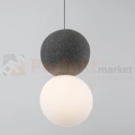 Lampa wisząca LE44662 IBAGUE szklana kula surowy beton 10cm G9 Luces Exclusivas Nova LUCE ZERO 9704191 1 perfektmarket.webp