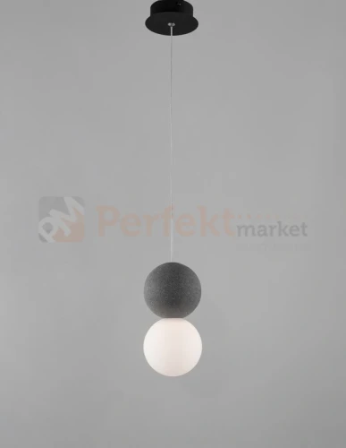 Lampa wisząca LE44662 IBAGUE szklana kula surowy beton 10cm G9 Luces Exclusivas Nova LUCE ZERO 9704191 2 perfektmarket.webp
