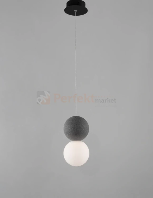 Lampa wisząca LE44662 IBAGUE szklana kula surowy beton 10cm G9 Luces Exclusivas Nova LUCE ZERO 9704191 2 perfektmarket.webp