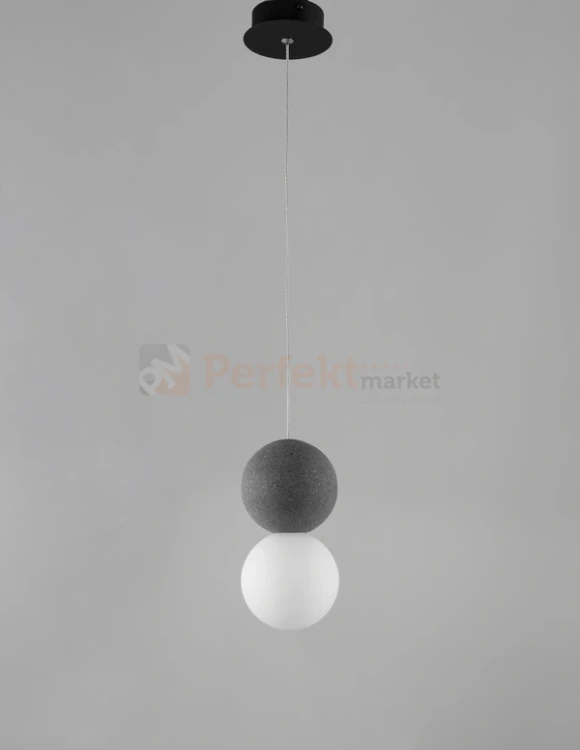 Lampa wisząca LE44662 IBAGUE szklana kula surowy beton 10cm G9 Luces Exclusivas Nova LUCE ZERO 9704191 3 perfektmarket.webp