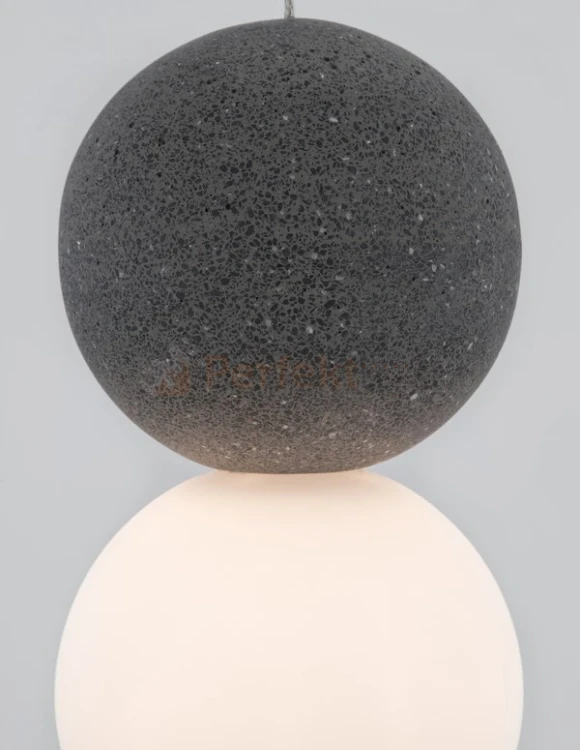 Lampa wisząca LE44662 IBAGUE szklana kula surowy beton 10cm G9 Luces Exclusivas Nova LUCE ZERO 9704191 4 perfektmarket.webp