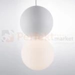 Lampa wisząca LE44663 IBAGUE szklana kula biały beton 10cm G9 Luces Exclusivas Nova LUCE ZERO 9704192 5 perfektmarket.webp
