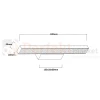 Kinkiet łazienkowy LED IP44 AQUA 42 cm biały IP44 CCT Light Prestige LP-987 1W S WH wymiar perfektmarket.webp