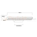 Kinkiet łazienkowy LED IP44 AQUA 42 cm biały IP44 CCT Light Prestige LP-987 1W S WH wymiar perfektmarket.webp