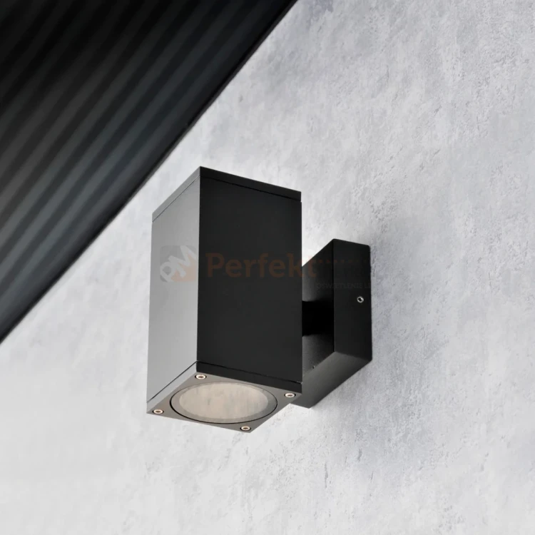 Kinkiet ścienny zewnętrzny elewacyjny MORRIS 2xGU10 czarny 4 perfektmarket.webp